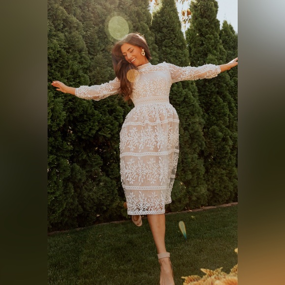 Ivy City Co., Sicily dress with champagne color lining, size S - Picture 12 of 15